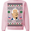 Merry Uh Did I Win? Funny Confused Joe Biden Election 2024 Ugly Christmas Sweater Crewneck Sweatshirt