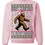 Merry Christmas Ya Filthy Humans Funny Sasquatch Bigfoot Ugly Christmas Sweater Crewneck Sweatshirt