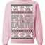 Peace On Earth Funny Xmas Cute Pink Angel Cross Ugly Christmas Sweater Crewneck Sweatshirt