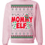 Mommy Elf Cute Holiday Winter Ugly Christmas Sweater Crewneck Sweatshirt