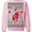 Merry Chrithmith Kith My Ath, Funny Butt Dancing, Viral Kiss My Ass Boxing Fight Meme, Men Women Ugly Christmas Sweater Crewneck Sweatshirt
