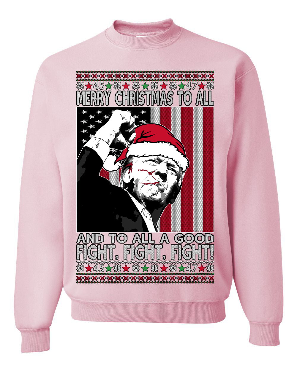 Merry Christmas to All a Good Fight | Santa Donald Trump Ugly Christmas Sweater