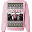 I'll Be Home For Christmas Pink Suit | Funny Santa Clause President Donald Trump Xmas Sweaters Crewneck Sweatshirts