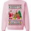 Here's A Big Package For You Black Santa Christmas Sweater, Unisex Ugly Christmas Crewneck Sweatshirts