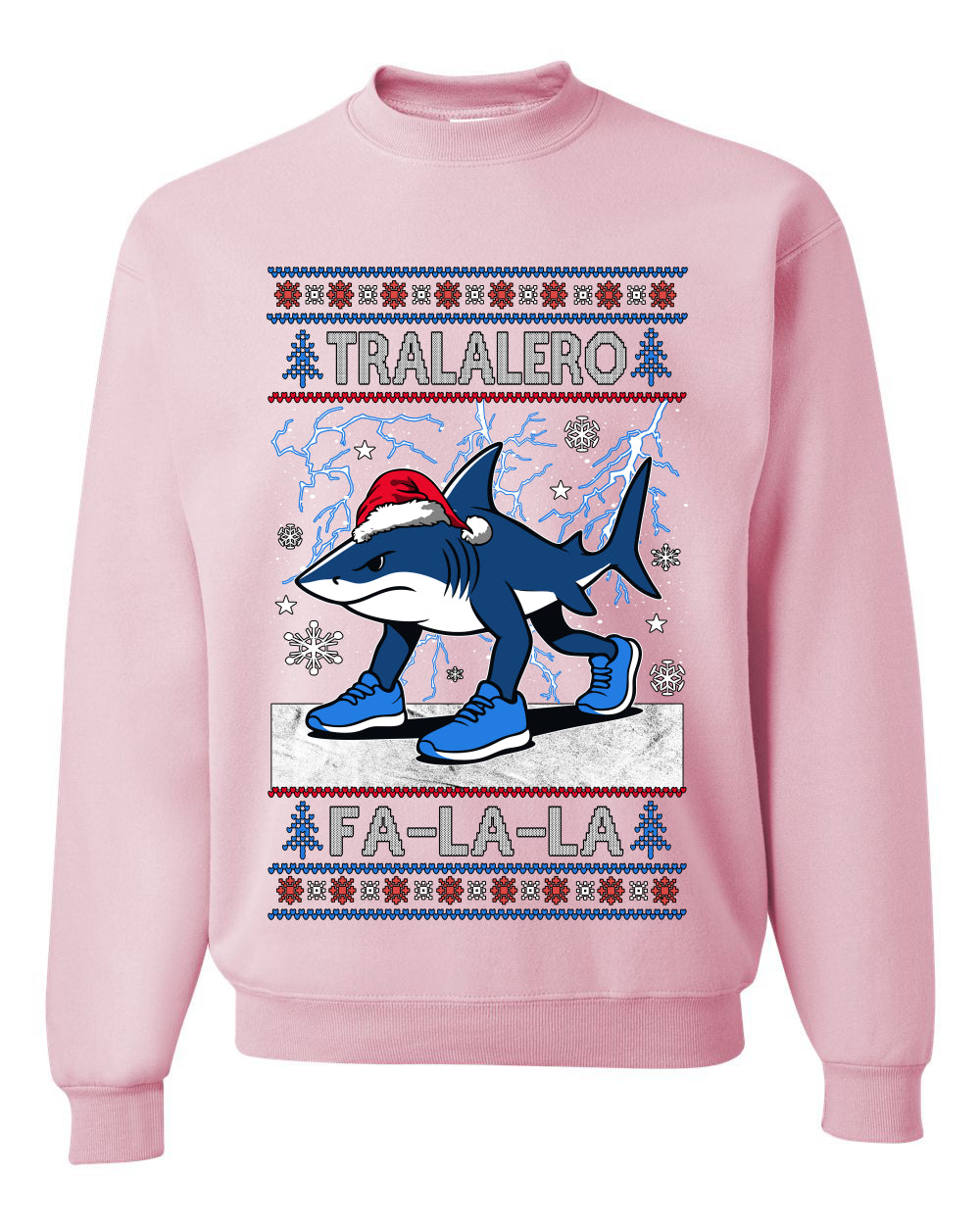 Tralalero Fa La La Brainrot,Unisex Ugly Christmas Sweater, Crewneck Sweatshirts