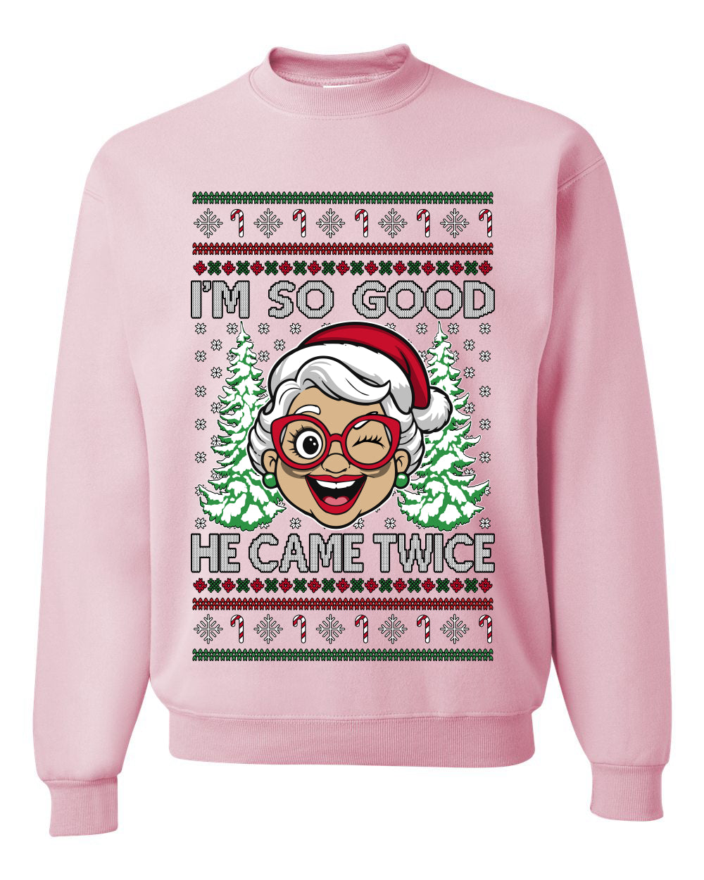 So Good He Came Twice, Unisex Ugly Christmas Sweater, Crewneck Sweatshirts