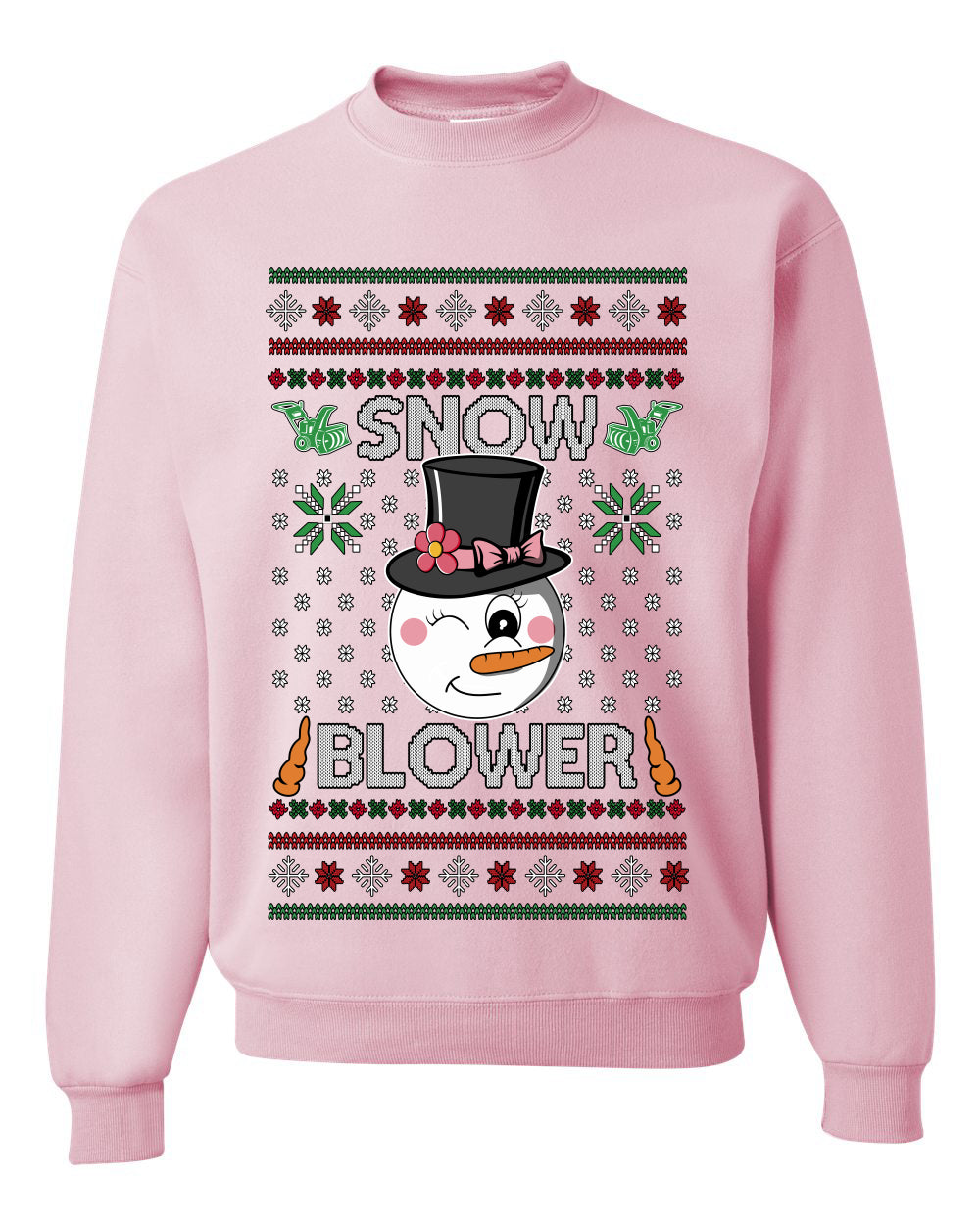 Snow Blower, Funny Unisex Ugly Christmas Crewneck Sweatshirts