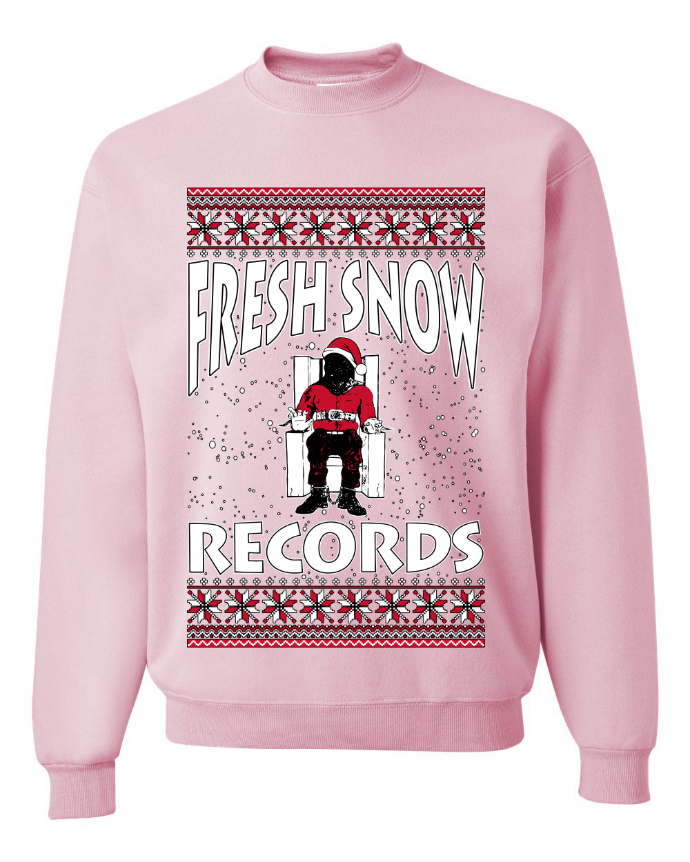 Fresh Snow Records Hip Hop Parody, Unisex Ugly Christmas Sweater, Crewneck Sweatshirts