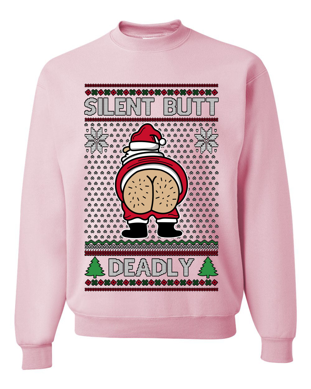 Silent Butt Deadly Farting Santa, Unisex Ugly Christmas Sweater, Crewneck Sweatshirts