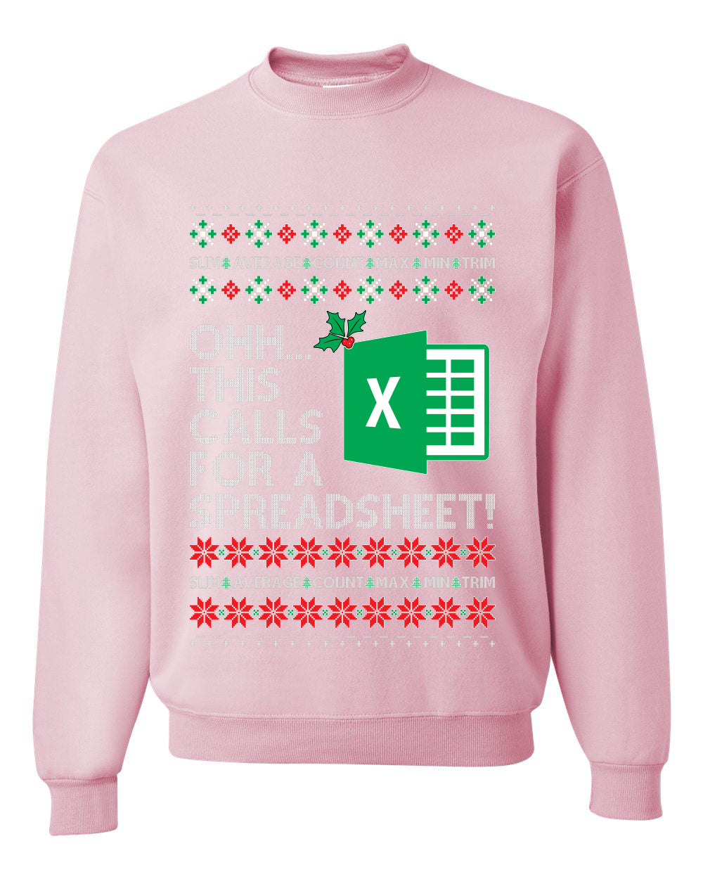 Ohh This Calls For A Spreadsheet Office, Unisex Ugly Christmas Sweater Crewneck Sweatshirts