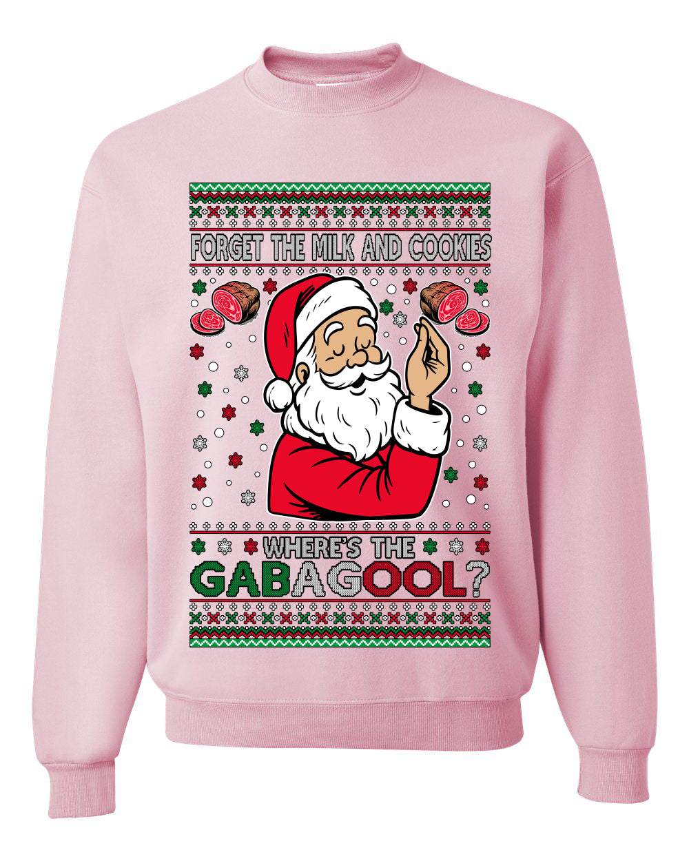 Forget The Milk And Cookies, Where's The Gabagool? Funny Italian Capicola, Italian American Slang Christmas Sweater, Unisex Ugly Christmas Sweater, Crewneck Sweatshirts