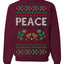 Peace Ugly Christmas Sweater Crewneck Sweatshirt