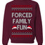 Forced Family Fun, Xmas Holiday Funny Ugly Christmas Sweater Crewneck Sweatshirt