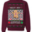 Not My Gumdrop Buttons Funny Classic Movie Quote Ugly Christmas Sweater Crewneck Sweatshirt