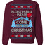 Please Please Please Come Home for Xmas Viral Pop Song Ugly Christmas Sweater Crewneck Sweatshirt