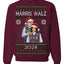 Kamala Harris Tim Walz 2024 Classic Movie Ugly Christmas Sweater Crewneck Sweatshirt