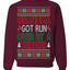 Grandma Got Ran Over by a Reindeer Classic Xmas Song Ugly Christmas Sweater Crewneck Sweatshirt