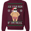 Ask Your Mom If I'm Real Funny Censored Santa Claus Ugly Christmas Sweater Crewneck Sweatshirt