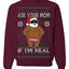 Ask Your Mom If I'm Real Funny Black Santa Claus Censored Ugly Christmas Sweater Crewneck Sweatshirt