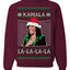 Kamala La La Funny Santa Hat Classic Xmas Song Carol Ugly Christmas Sweater Crewneck Sweatshirt