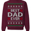 Best Dad Ever Classic Winter Holidays Ugly Christmas Sweater Crewneck Sweatshirt
