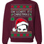 Oh Schitt It's Christmas Funny David Tv Show Sitcom Ugly Christmas Sweater Crewneck Sweatshirt
