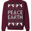 Peace On Earth Funny Xmas Cute Pink Angel Cross Ugly Christmas Sweater Crewneck Sweatshirt