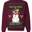 Feliz Navidad Juana Party Funny Spanish Drinking Cerveza Ugly Christmas Sweater Crewneck Sweatshirt