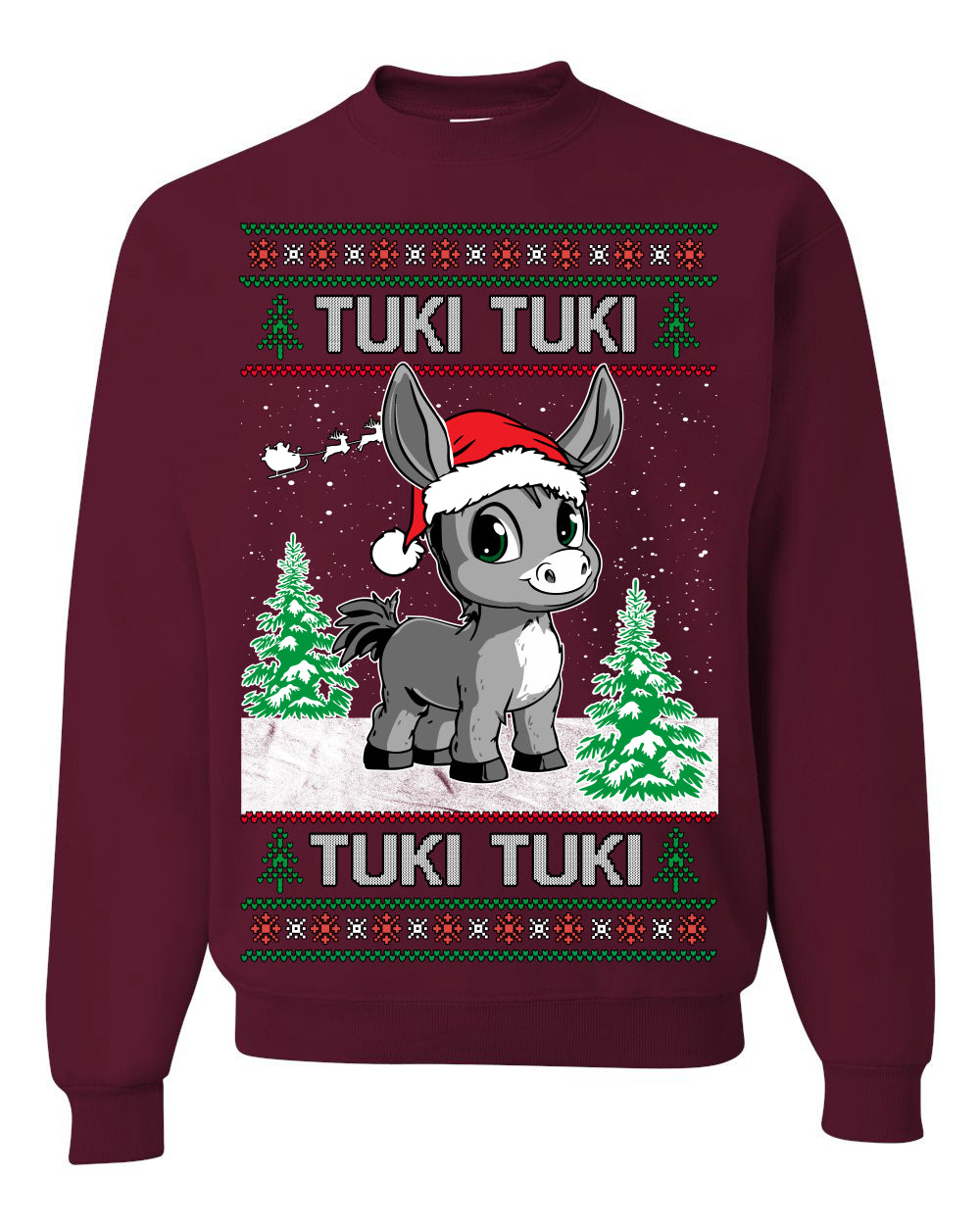 Tuki Tuki Tuki Funny Spanish Music Lyrics Ugly Christmas Sweater Crewneck Sweatshirt