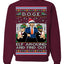 Doge Elf Around and Find Out Trump Elon Vivek MAGA Ugly Christmas Sweater Crewneck Sweatshirt
