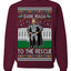Dark MAGA to the Rescue Elon Superhero Doge Crypto Ugly Christmas Sweater Crewneck Sweatshirt