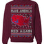 Make America Red Again USA Map Trump 2024 Ugly Christmas Sweater Crewneck Sweatshirt