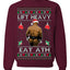 Lift Heavy Eat Ath Merry Chrithmith, Butt Viral Weightlifting Lifting Boxing, Funny Ugly Christmas Sweater Crewneck Sweatshirt