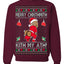 Merry Chrithmith Kith My Ath, Funny Butt Dancing, Viral Kiss My Ass Boxing Fight Meme, Men Women Ugly Christmas Sweater Crewneck Sweatshirt