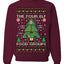 The Four Elf Food Groups Candy Canes Syrup Funny Ugly Christmas Sweater