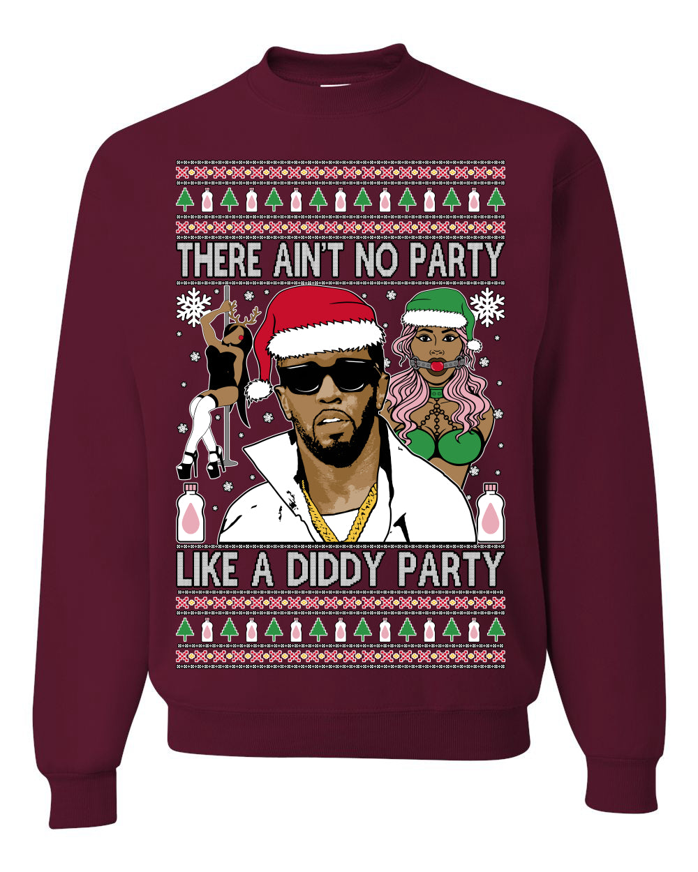 There Ain't No Party Like a Diddy Party Viral Music Meme Ugly Christmas Sweater