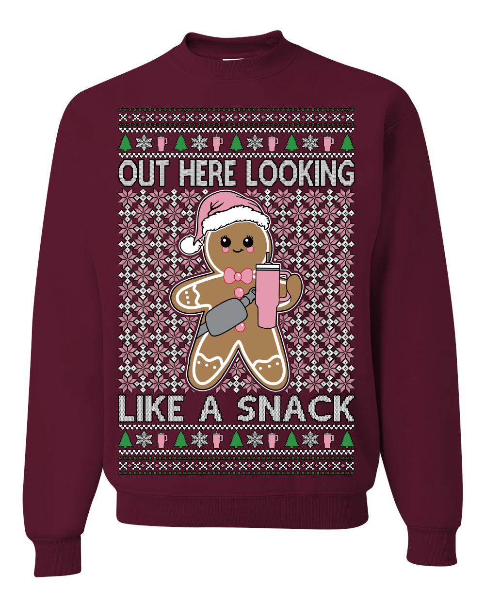 Out Here Looking Like a Snack Cute Xmas Cookie Ugly Christmas Sweater