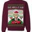 Make America Lit Again Funny Trump 2024 White House MAGA Ugly Christmas Sweater Crewneck Sweatshirt