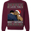 I Love You Merry Chrithmith Funny Boxing Fight Meme Classic Funny Xmas Ugly Christmas Sweater Crewneck Sweatshirt