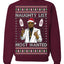 Naughty List Most Wanted, Funny Santa P Diddy Diddler Funny Party Viral Music Baby Oil Meme Ugly Christmas Sweater Crewneck Sweatshirt