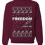 Freedom, Charlie Kirk Political Activist, Right Wing, Ugly Christmas Sweater, Crewneck Sweatshirts