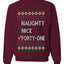 Naughty Nice 41, Simple List, Ugly Christmas Unisex Sweater, Funny Meme, Crewneck Sweatshirts