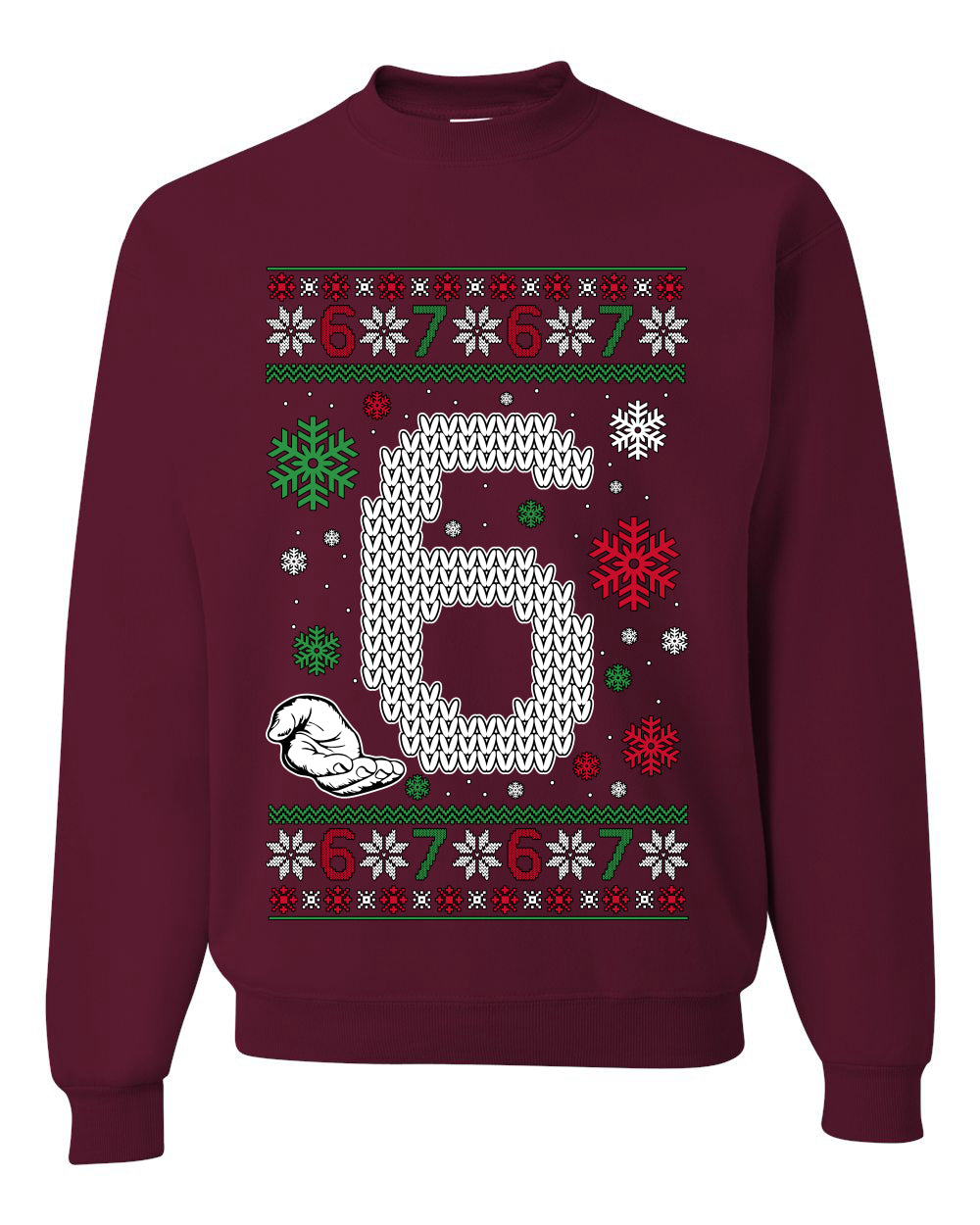Christmas 6 Meme, Unisex Ugly Christmas Sweater, Crewneck Sweatshirts