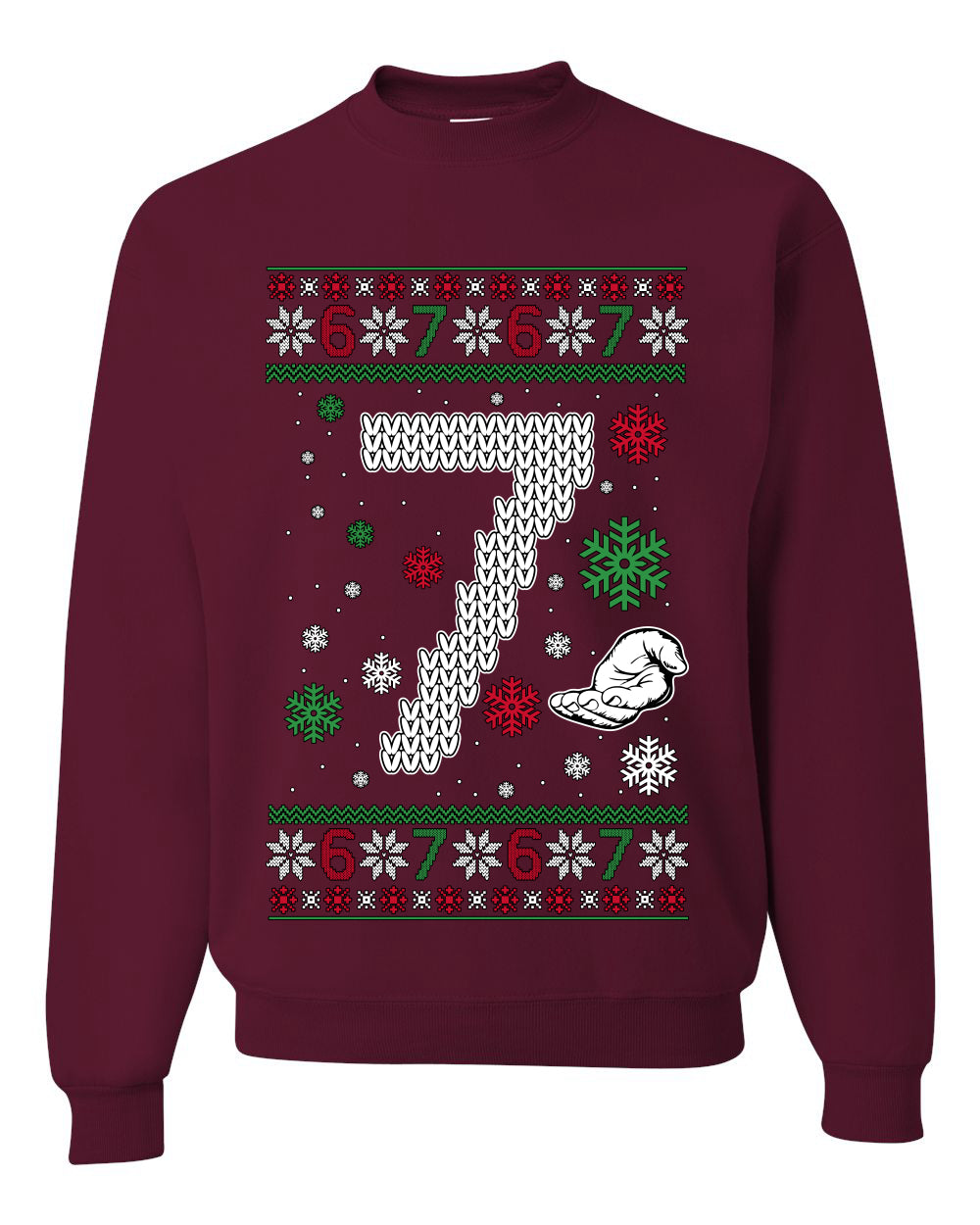 Christmas 7 Meme, Unisex Ugly Christmas Crewneck Sweatshirts