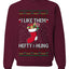 Hefty And Hung Christmas Sweater, Funny Unisex Ugly Christmas Crewneck Sweatshirts