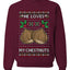 He Loves my Chestnuts, Unisex Ugly Christmas Sweater Crewneck Sweatshirts