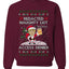 Redacted Naughty List Access Denied, Unisex Ugly Christmas Sweater Crewneck Sweatshirts