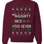 Naughty Nice 6 7 Checklist, Unisex Ugly Christmas Sweater, Crewneck Sweatshirts