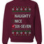 Naughty Nice 6 7 Checklist, Unisex Ugly Christmas Sweater, Crewneck Sweatshirts
