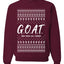 G.O.A.T. God Over All Things, Unisex Ugly Christmas Sweater Crewneck Sweatshirts